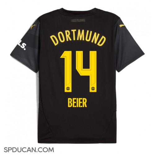 Muški Nogometni Dres Borussia Dortmund Maximilian Beier #14 Gostujuci 2024-25 Kratak Rukav